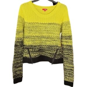 Vintage 80s Bongo Yellow and Black Ombre Crewneck Sweater Women's‎ Medium